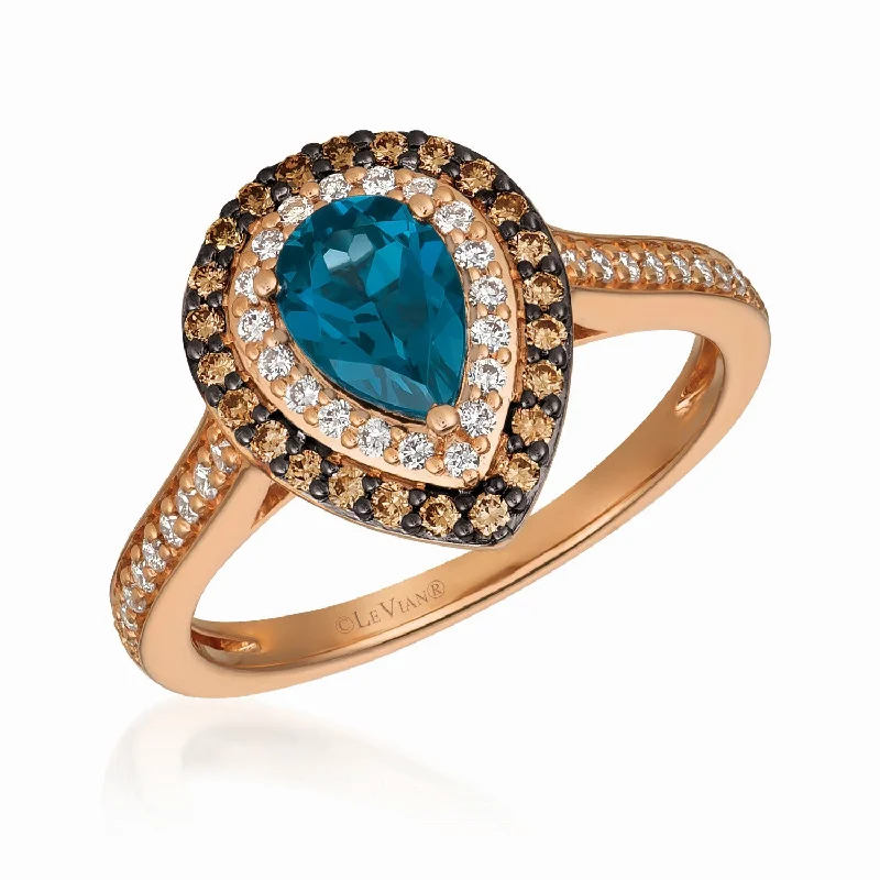 Ladies Rings for Gala Spark-Le Vian Deep Sea Blue Topaz™ Chocolatier® Ring TQXX65