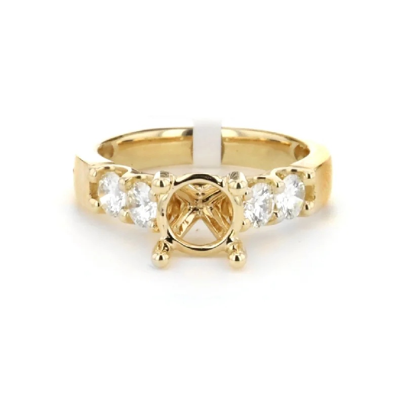 Ladies Edwardian Grace Engagement Rings -0.80 ctw Diamond Solitaire Engagement Ring