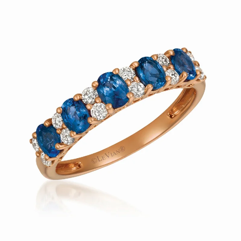 Ladies Rings with Green Grandidierite-Le Vian® 14K Strawberry Gold® Blueberry Sapphire™ and Diamond Ring TRAT 67