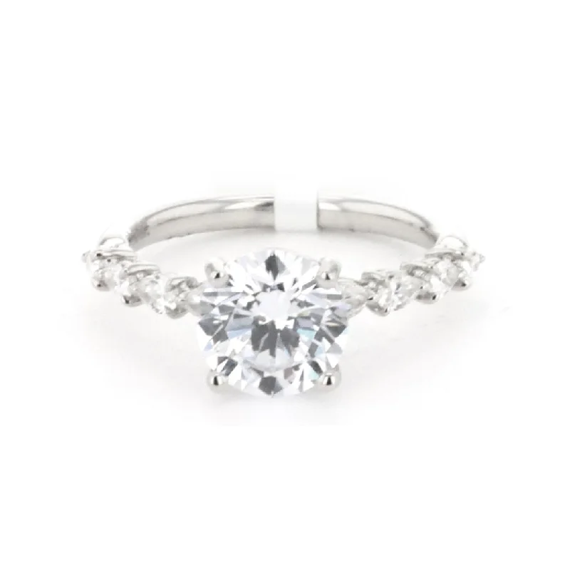 Ladies Wide Glow Engagement Rings -0.40 ctw Diamond Solitaire Engagement Ring