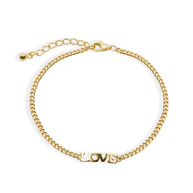 Ladies Bracelets Simple Shine-THE LOVE LINK BRACELET