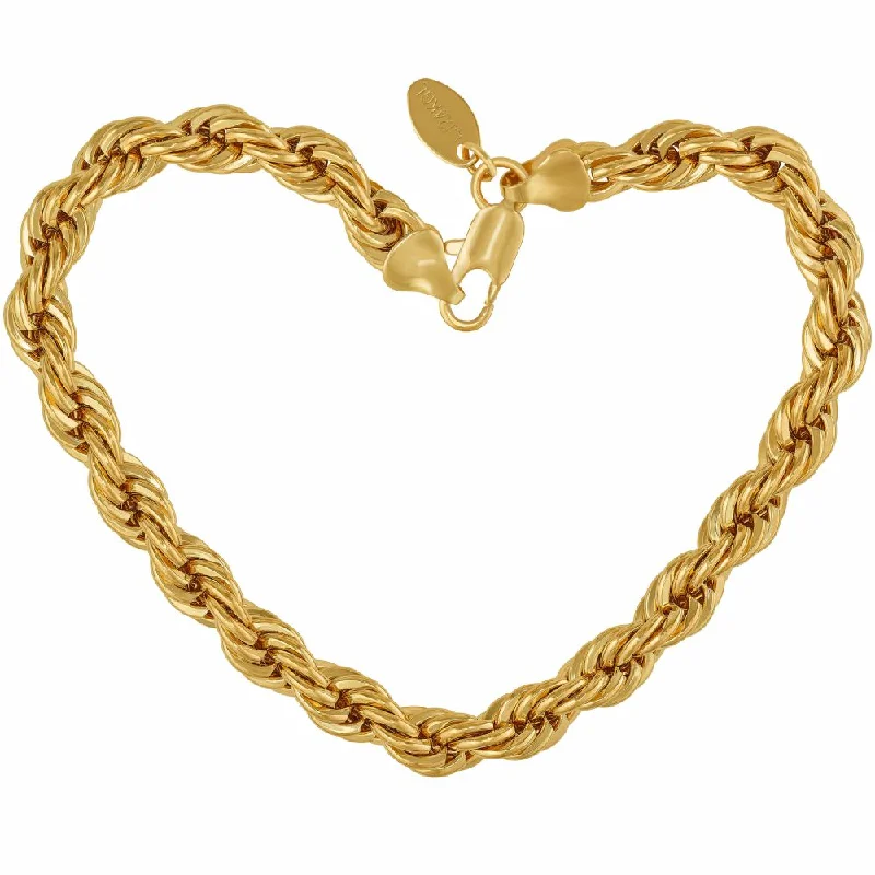 Ladies Bracelets for Dance Shine-7mm Rope Chain Bracelet