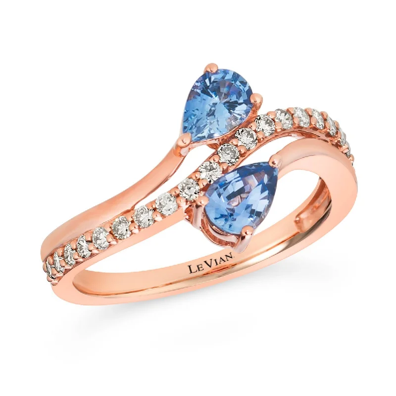 Ladies Rings with Bronze Enstatite-Le Vian 14K Strawberry Gold® Blueberry Sapphire™ Ring TRBI 402