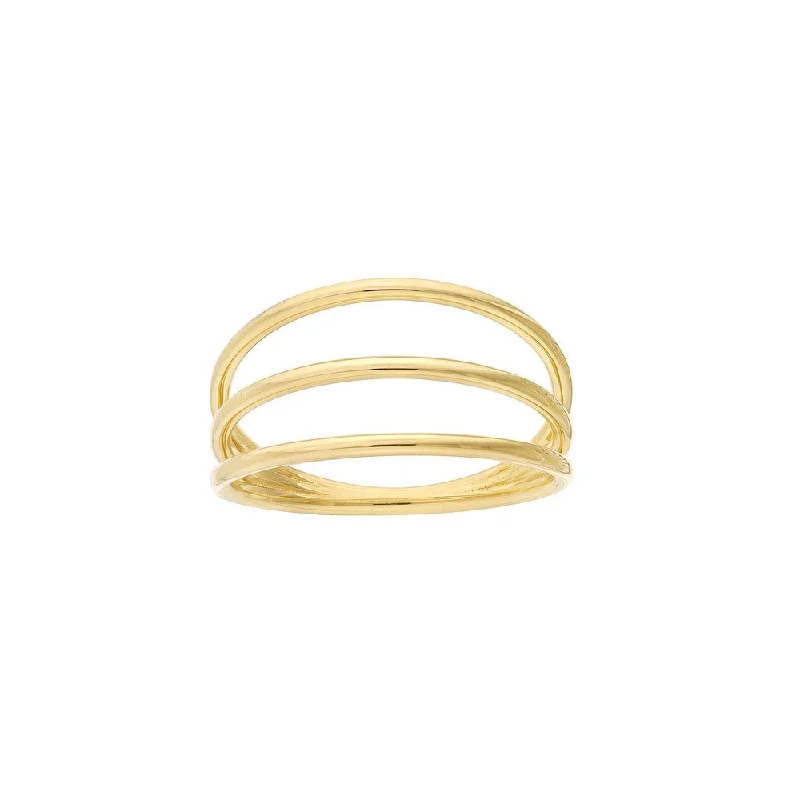 Ladies Rings for Dream Glow-14KT YELLOW GOLD  TRIPLE DOMED RING