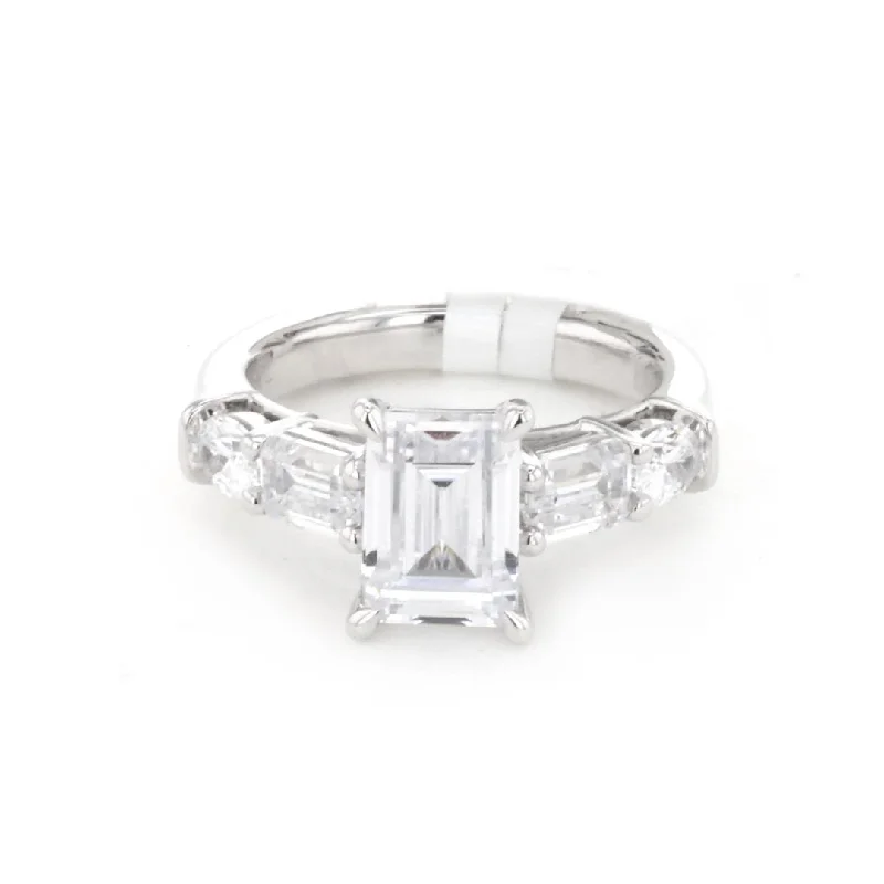 Ladies Platinum Spark Engagement Rings -1.41 ctw Diamond Solitaire Engagement Ring