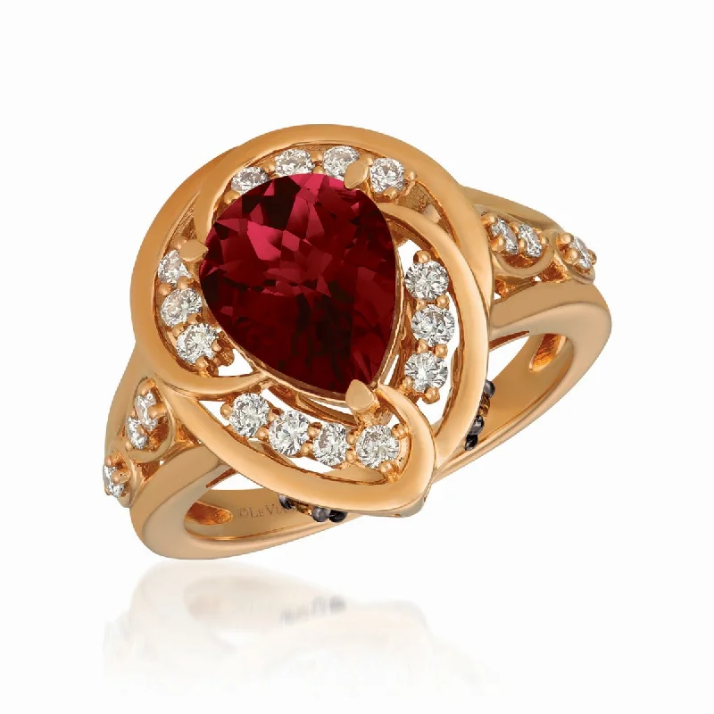 Ladies Rings for Travel Spark-Le Vian Creme Brulee® Pomegranate Garnet™ and Diamond Ring TRDJ 67