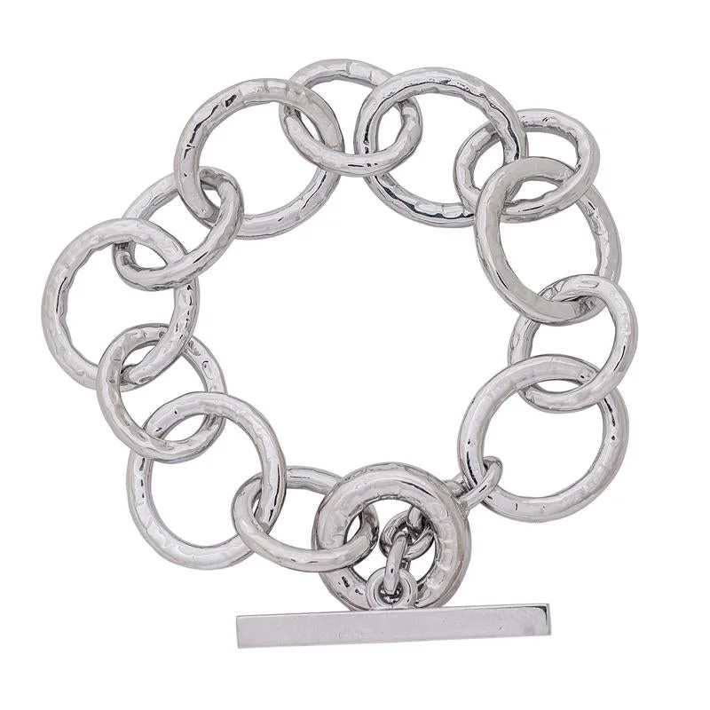 Ladies Bracelets with Purple Taaffeite-Toggle Bracelet- Sterling Silver  (266CS)