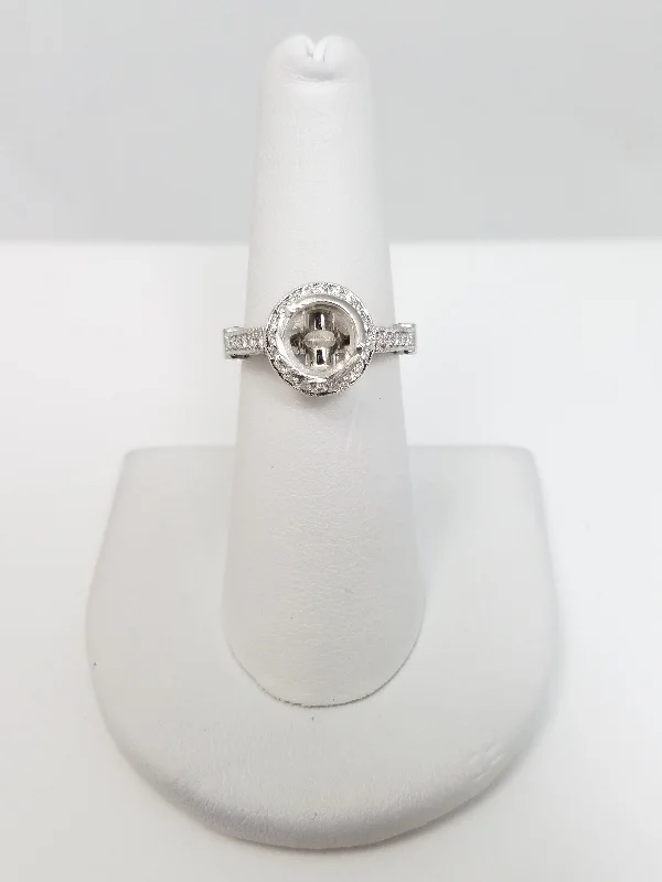 Ladies Hope Gleam Engagement Rings -Exquisite Platinum Natural Diamond Engagement Ring Mount