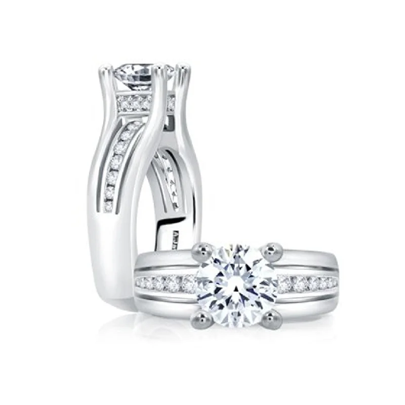 Ladies Oval Elegance Engagement Rings -0.30 ctw Diamond Solitaire Engagement Ring