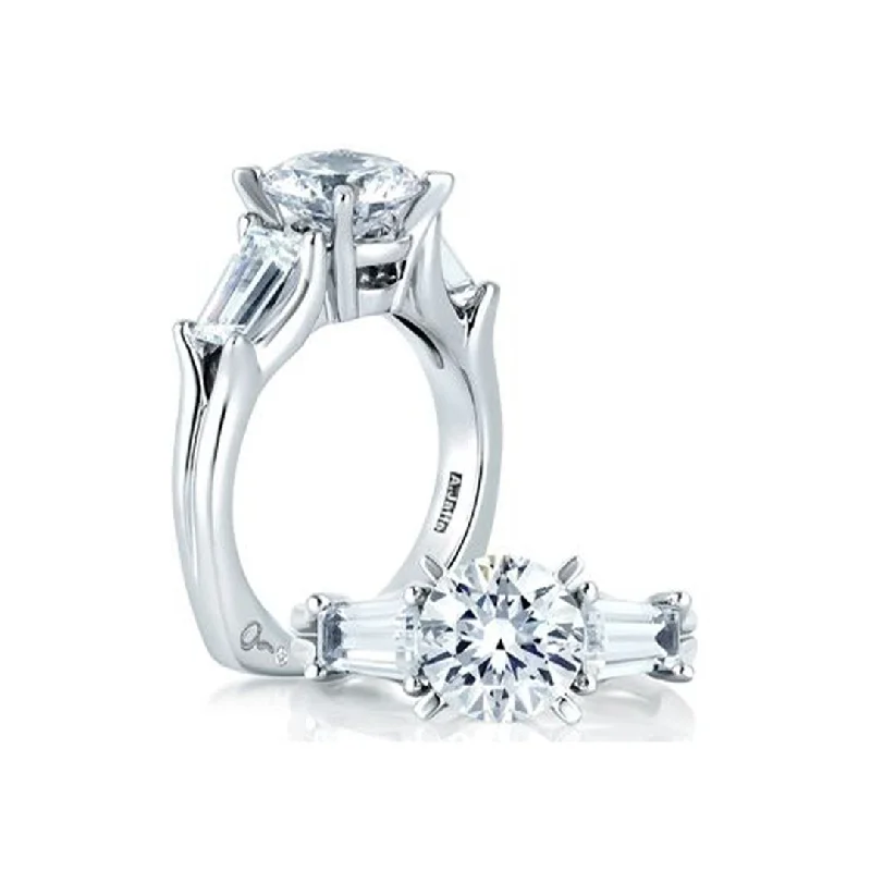 Ladies Single Shade Engagement Rings -1.14 ctw Diamond Three-Stone Engagement Ring