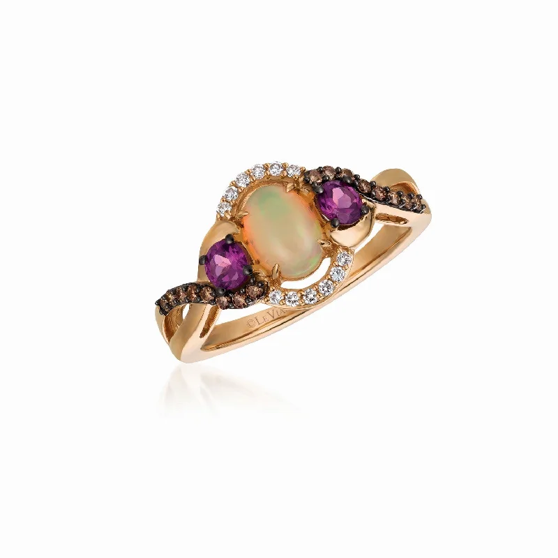 Ladies Rings with Green Emerald-Le Vian Opal Chocolatier® Ring SUNRISE  TQTI 69