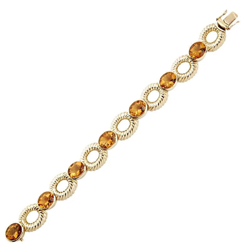 Ladies Bracelets Curved Shine-Bracelet-Citrine  (1246B)