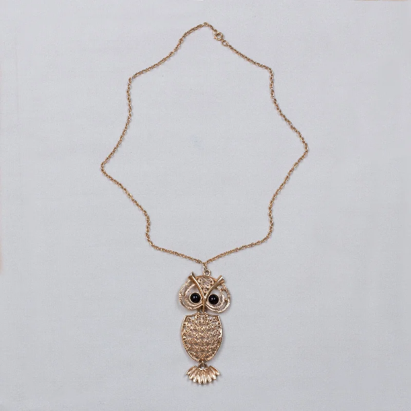 Ladies Necklaces Flex Spark-Vintage Owl Pendant Necklace