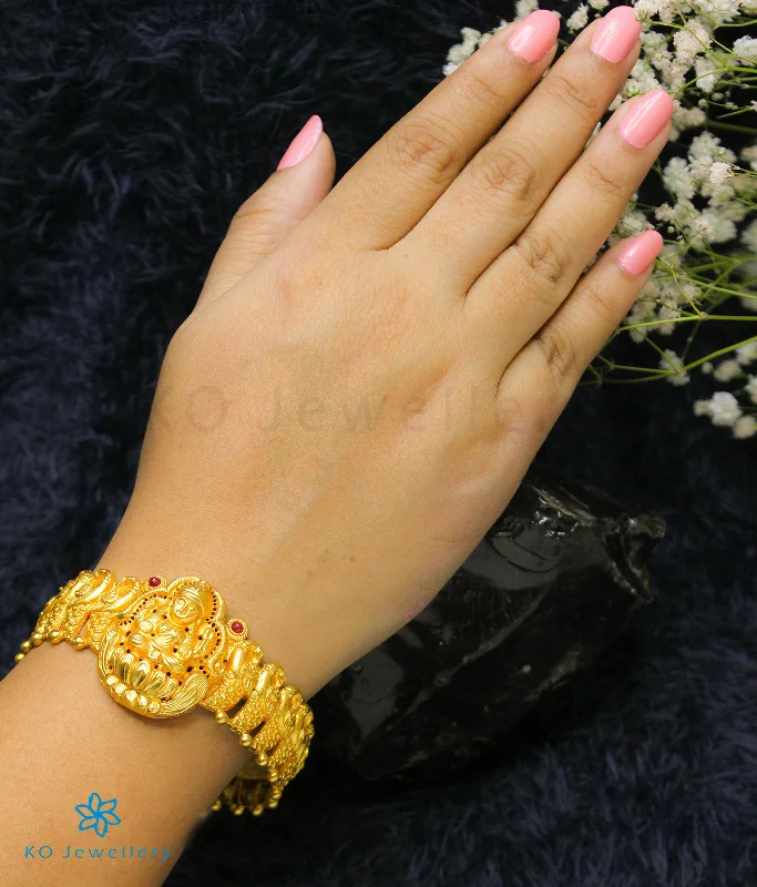 Ladies Bracelets with Star Glow-The Pratha Silver Lakshmi Peacock Bangle (Size /2.2/2.6/2.8)