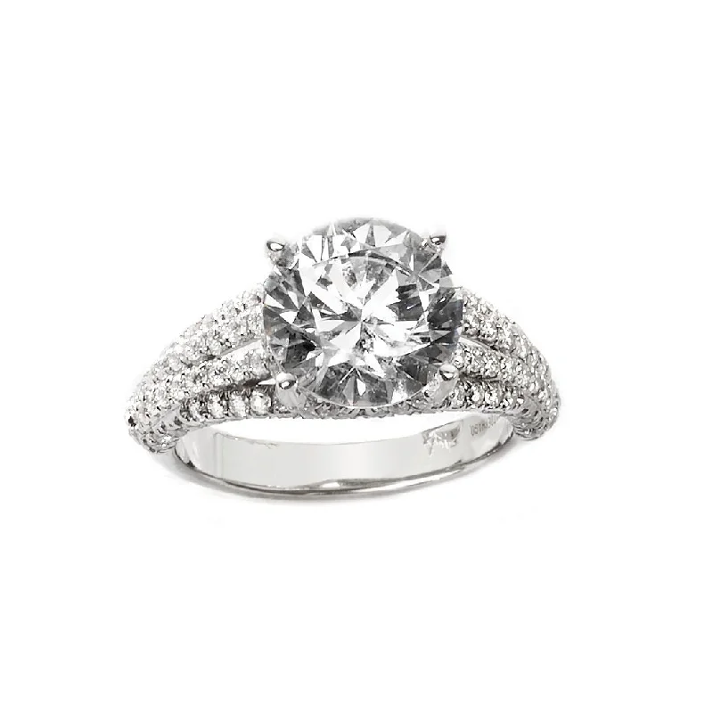 Ladies Soft Elegance Engagement Rings -1.02 ctw Diamond Solitaire Engagement Ring