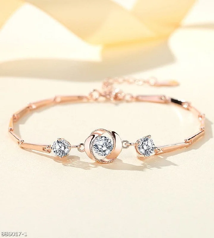 Ladies Bracelets with Compass Glow-Rose zircon bracelet