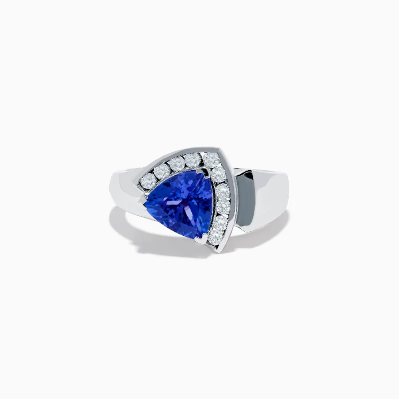 Nahla Siri 14K White Gold Tanzanite and Diamond Ring