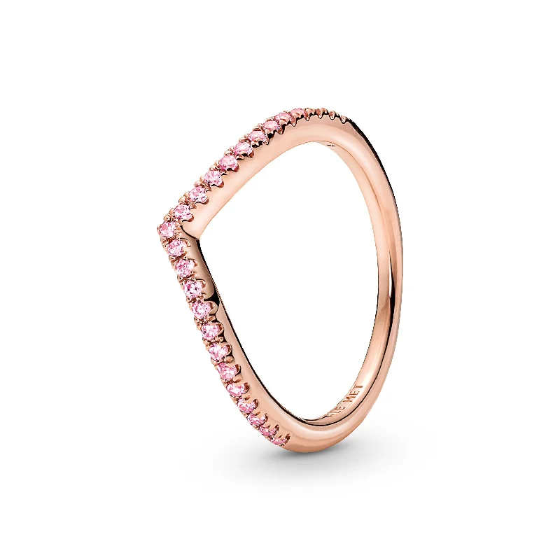 Ladies Rings Artistic Shine-Pandora Timeless Wish Sparkling Pink Ring