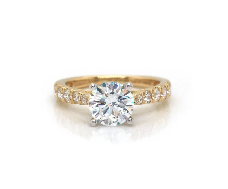 Ladies Rings for Youth Spark-New Gabriel & Co. 0.79ctw Diamond Straight Semi Mount Ring in 14K