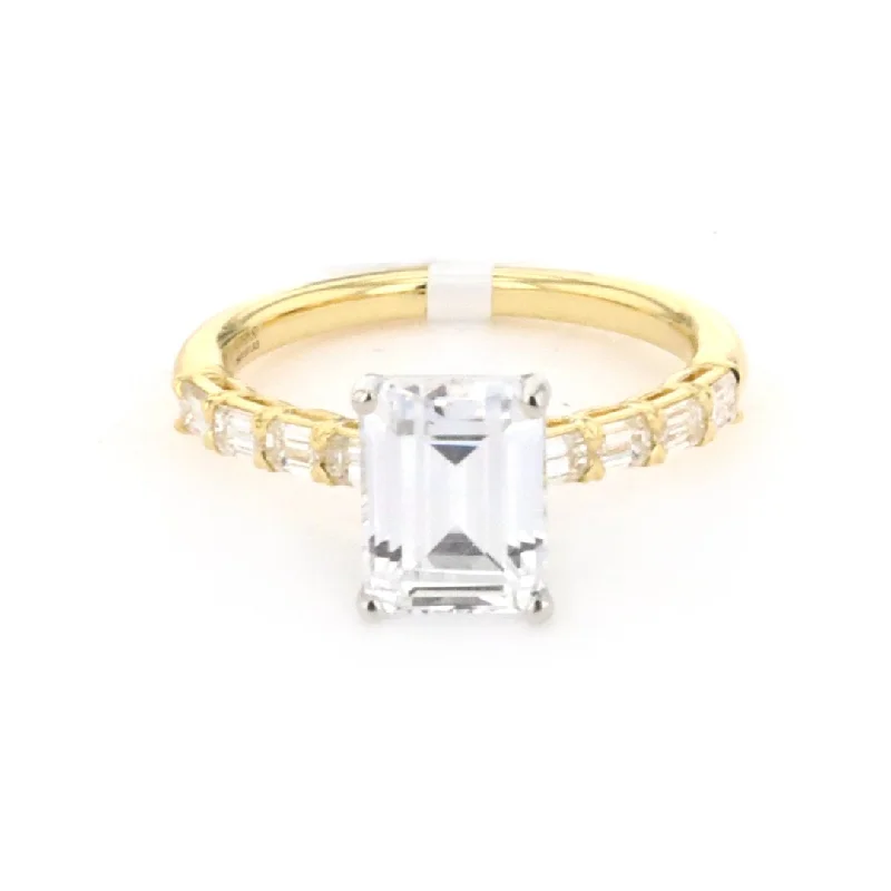 Ladies Bezel Charm Engagement Rings -0.40 ctw Diamond Solitaire Engagement Ring