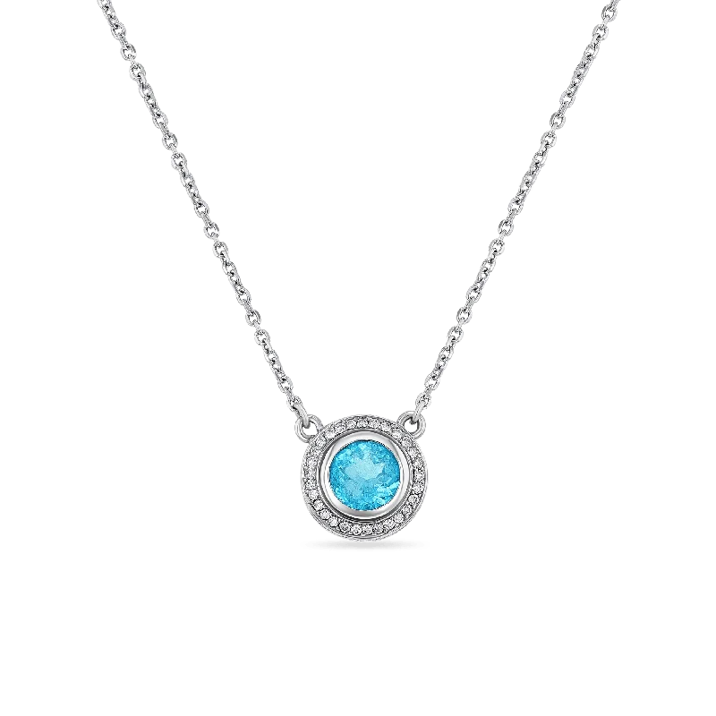 Ladies Necklaces with Lotus Spark-Bella Paraiba Necklace