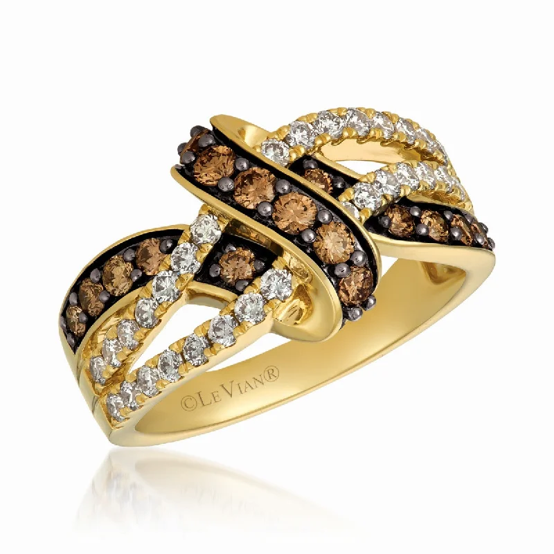 Ladies Rings with Hex Spark-Le Vian Creme Brulee® Diamond Ring set in 14K Honey Gold™ TRED 4