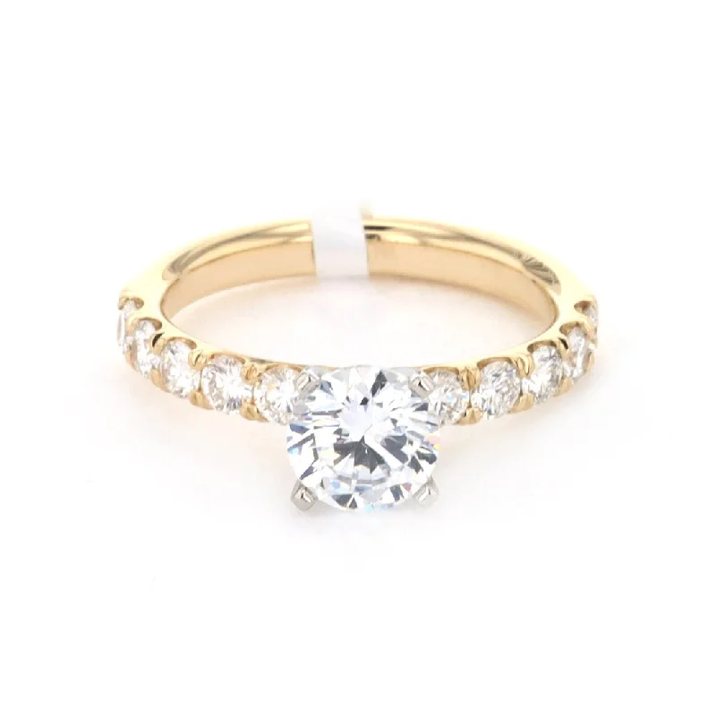 Ladies Tribal Pulse Engagement Rings -0.68 ctw Diamond Solitaire Engagement Ring