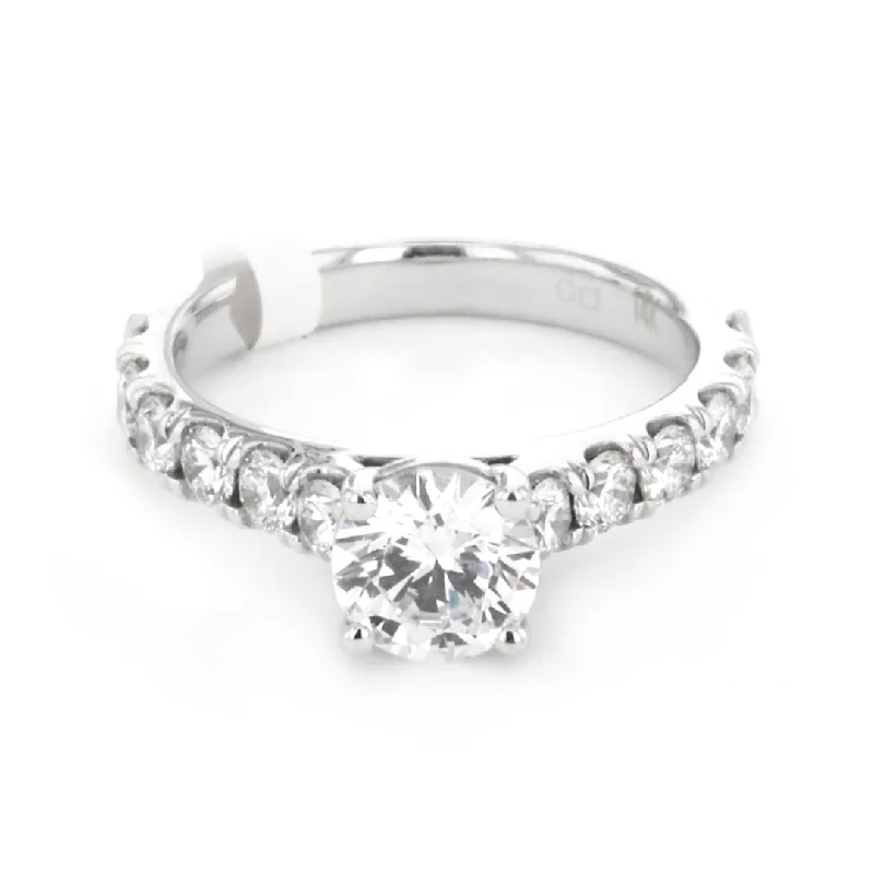 Ladies Pear Drop Engagement Rings -0.92 ctw Diamond Solitaire Engagement Ring