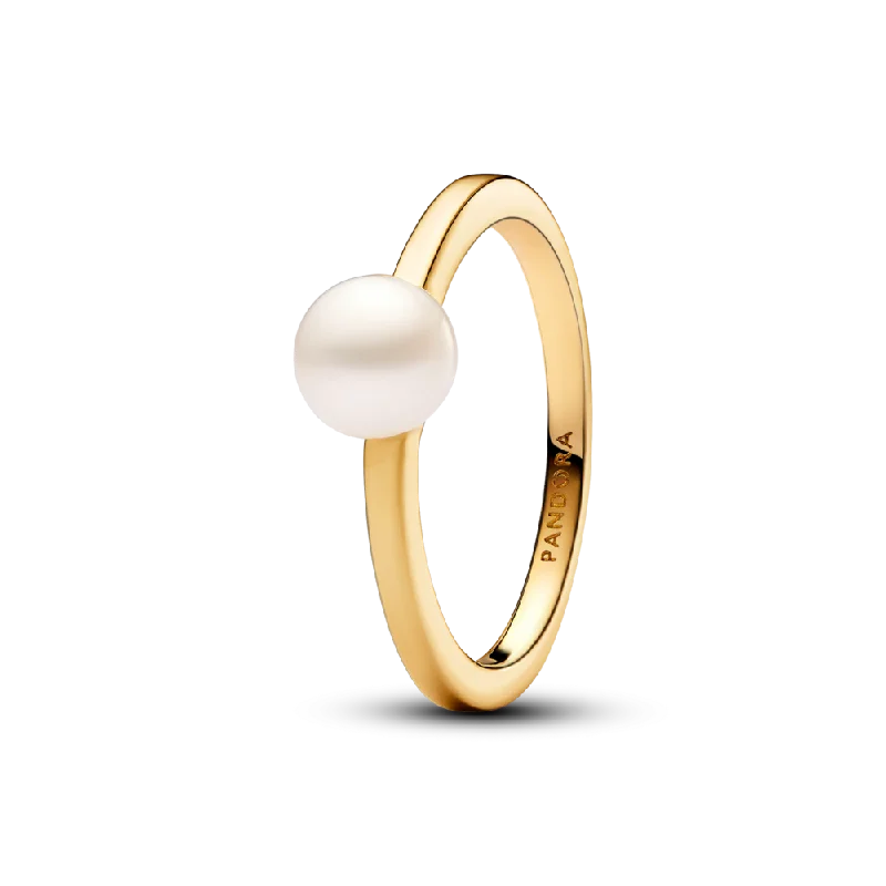 Ladies Rings for Work Shine-Treated Freshwater Cultured Pearl Ring