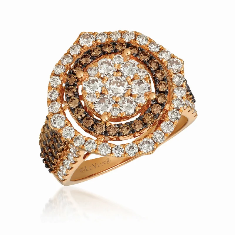 Ladies Rings with Crimson Zincite-Le Vian 14K Strawberry Gold® Creme Brulee® Diamond Ring TRCT 30