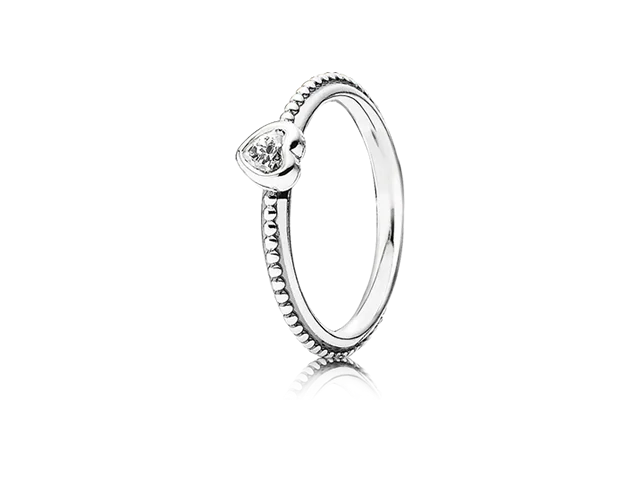 Ladies Rings with Celestial Stone-PANDORA One Love Clear CZ Ring 190896CZ