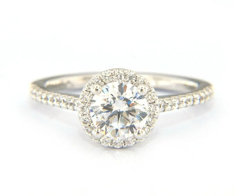 Ladies Rings Twisted Shine-New Gabriel & Co. Diamond Halo Semi Mount Ring in 14kt