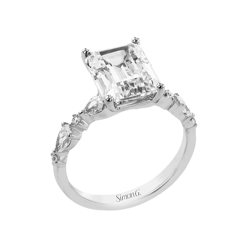 Ladies Mixed Metal Glow Engagement Rings -0.64 ctw Diamond Solitaire Engagement Rings