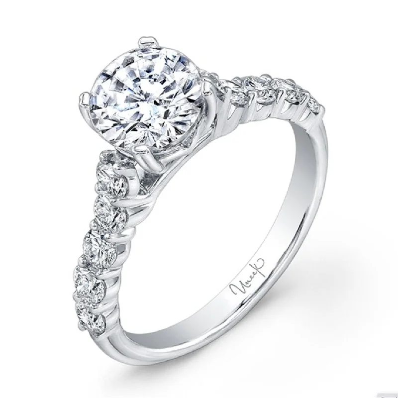 Ladies Whisper Delicate Engagement Rings -1.01 ctw Diamond Solitaire Engagement Ring