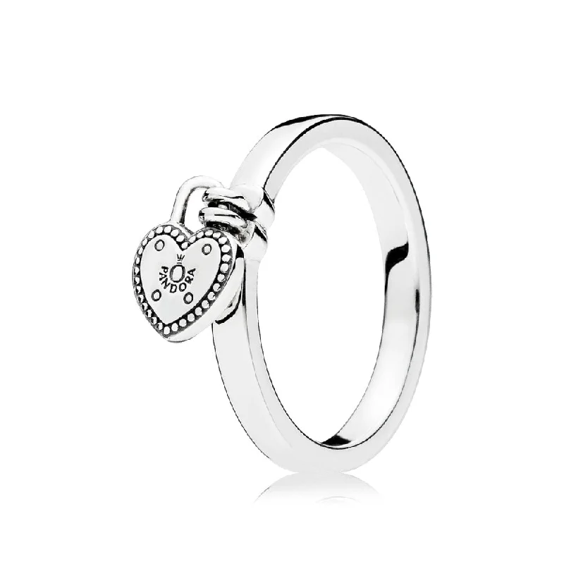 Ladies Rings Simple Glow-Pandora Love Lock Ring 196571