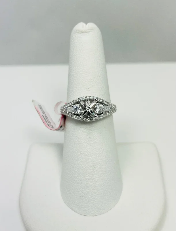 Ladies Artisan Crafted Engagement Rings -New! 14k White Gold Natural Diamond Engagement Ring Mount