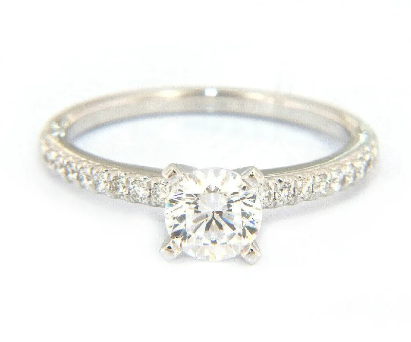 Ladies Rings Fresh Glow-New Gabriel & Co. 0.15ctw Diamond Straight Semi Mount Ring in 14K