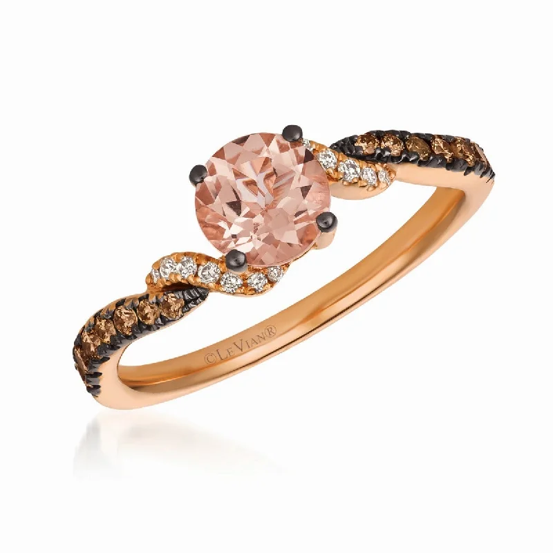 Ladies Rings with Tree Glow-Le Vian Chocolatier® Peach Morganite™ and Diamond Ring TRKT 23