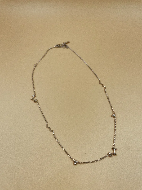 Ladies Necklaces with Sunny Citrine-Mie Sterling Silver Necklace In Silver Tone