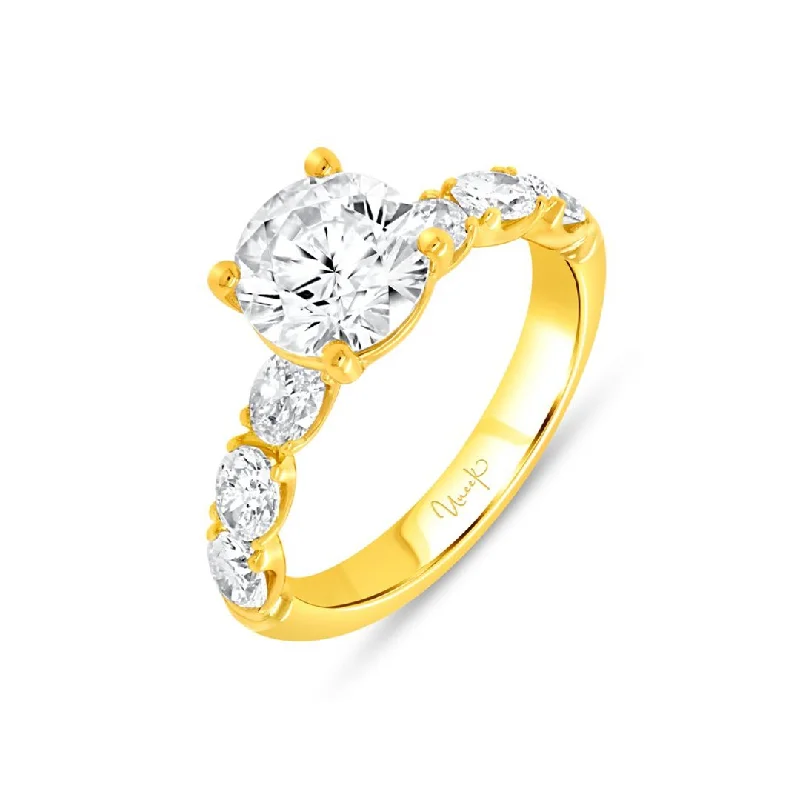 Ladies Rough Cut Engagement Rings -1.12 ctw Diamond Solitaire Engagement Ring