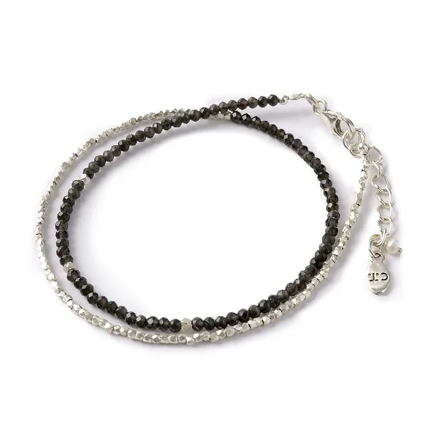 Ladies Bracelets for Love Shine-CHALISA T.. / Smoky Quartz W-Wrap Bracelet