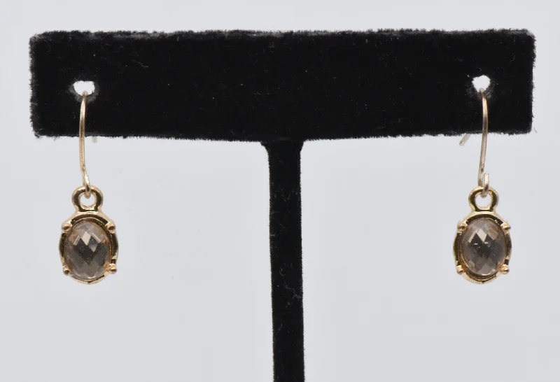 Ladies heirloom treasure earrings -Gold Tone Metal Dangle Earrings