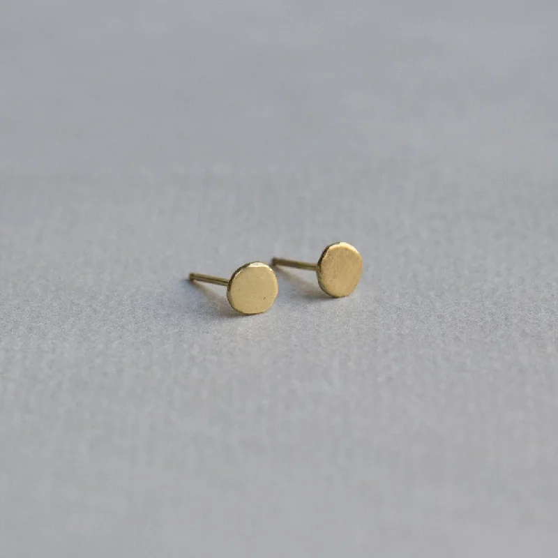 Ladies cascading drop earrings -Large Xilitla Disc Stud Earrings