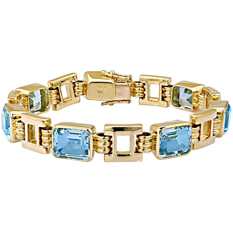 Ladies Bracelets for Artist Glow-Bracelet-Blue Topaz