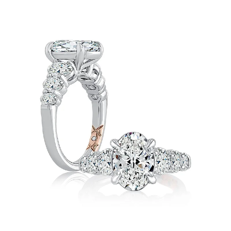 Ladies Chunky Charm Engagement Rings -1.26 ctw Diamond Solitaire Engagement Ring