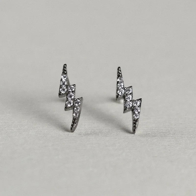 Ladies friendship token earrings -Lightning Bolt Stud Earrings