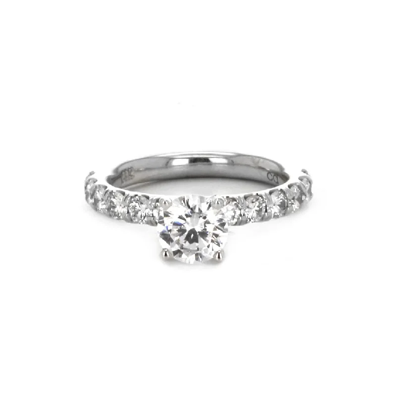 Ladies Resin Craft Engagement Rings -0.70 ctw Diamond Solitaire Engagement Ring