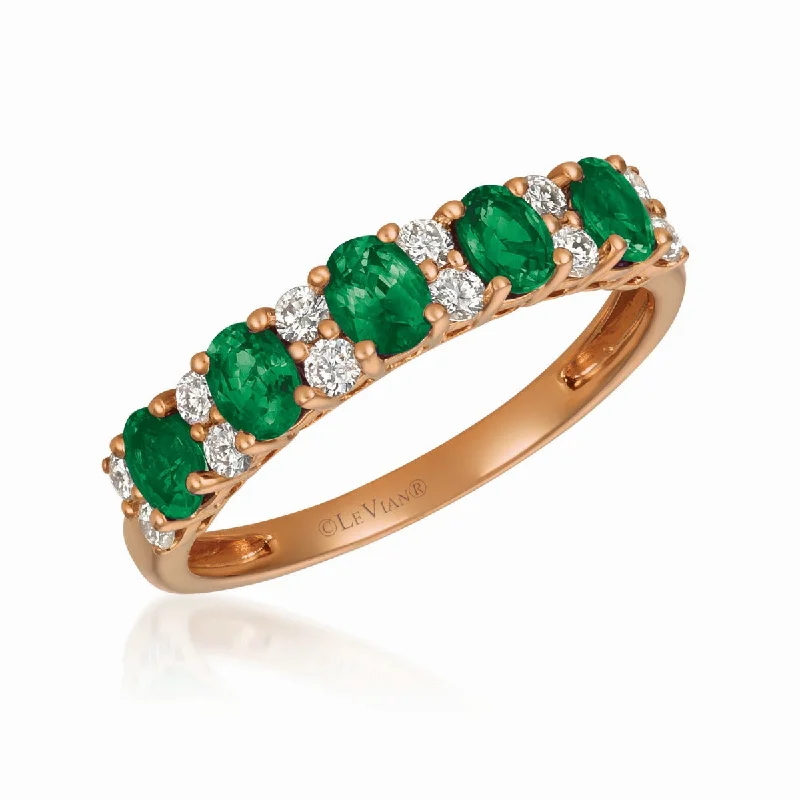 Ladies Rings with Grey Lawsonite-Le Vian® Costa Smeralda Emeralds™ and Diamond Ring TRAT 127