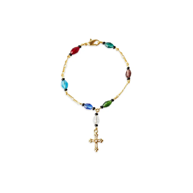 Ladies Bracelets with Cream Howlite-THE PALMA CROSS BRACELET