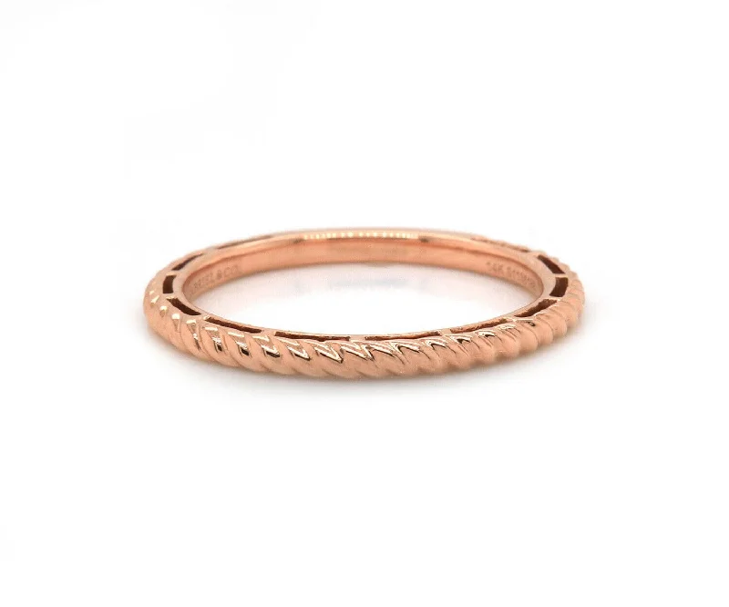 Ladies Rings Pure Shine-New Gabriel & Co. Twisted Rope Stackable Band Ring in 14K